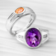 Zambian Amethyst Silver Ring (Pallanova)