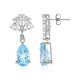 Sky Blue Topaz Silver Earrings