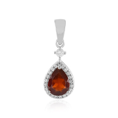 Hessonite Garnet Silver Pendant