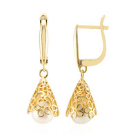 White Freshwater Pearl Silver Earrings