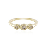 9K SI2 Champagne Diamond Gold Ring