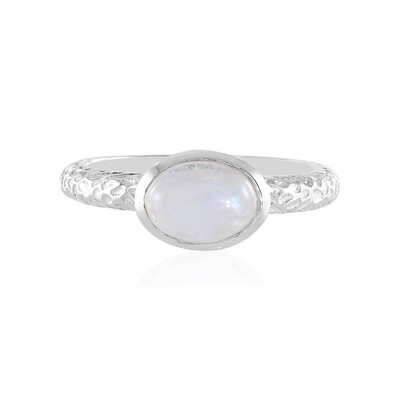 Rainbow Moonstone Silver Ring