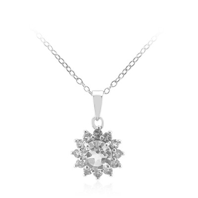 White Topaz Silver Necklace