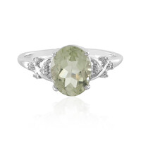 Green Amethyst Silver Ring