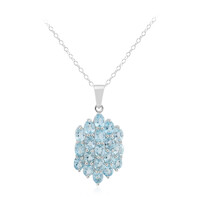 Sky Blue Topaz Silver Necklace