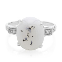 Dendritic Agate Silver Ring