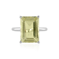 Lemon Quartz Silver Ring