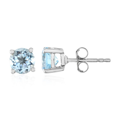 Sky Blue Topaz Silver Earrings