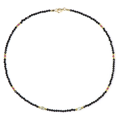 Black Spinel Silver Necklace