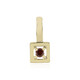 9K I2 Red Diamond Gold Pendant