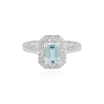 Aquamarine Silver Ring