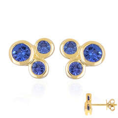 9K AAA Tanzanite Gold Earrings (de Melo)