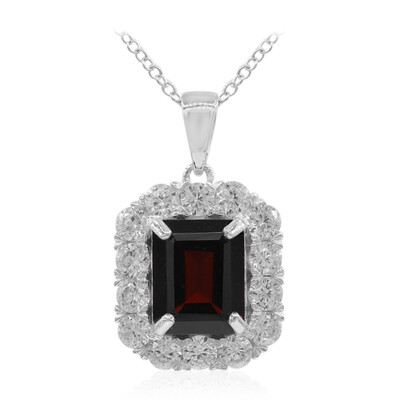 Garnet Silver Necklace