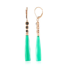 9K Green Agate Gold Earrings (KM by Juwelo)