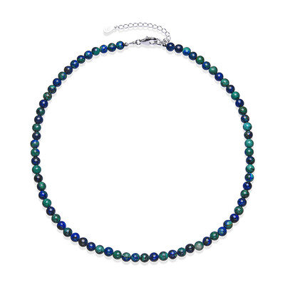 Azurite Malachite Silver Necklace