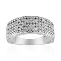 I3 (I) Diamond Silver Ring