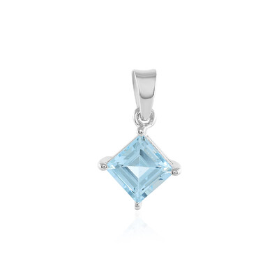 Sky Blue Topaz Silver Pendant