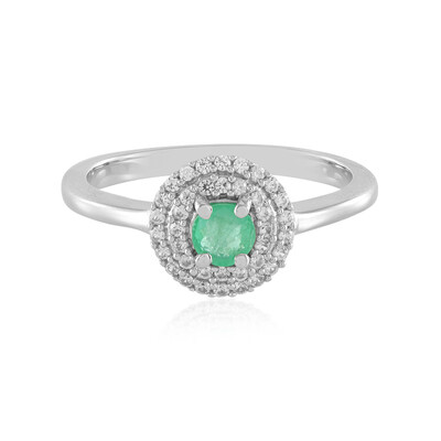 Colombian Emerald Silver Ring