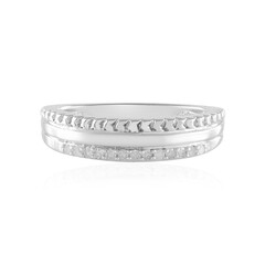 I2 (I) Diamond Silver Ring