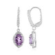 Rose de France Amethyst Silver Earrings