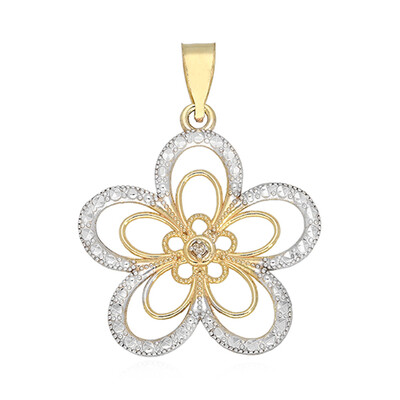 9K PK (H) Diamond Gold Pendant