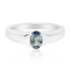 Unheated Tanzanite Silver Ring