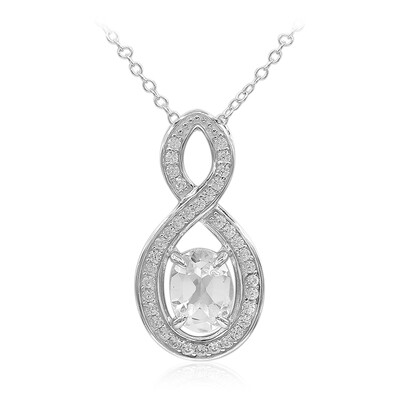 White Topaz Silver Necklace