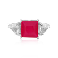 Raspberry Chalcedony Silver Ring