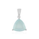 Aqua Chalcedony Silver Pendant