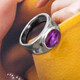 Siberian Amethyst Silver Ring