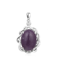 Lepidolite Silver Pendant