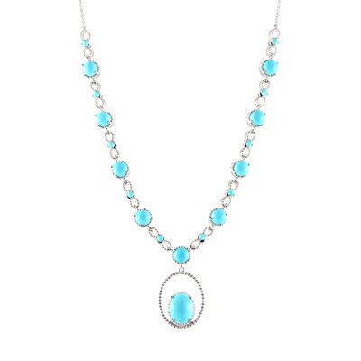 Sleeping Beauty Turquoise Silver Necklace