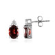 Indian Garnet Silver Earrings