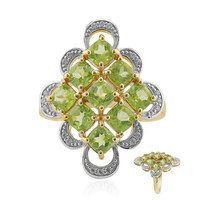 Burmese Peridot Silver Ring