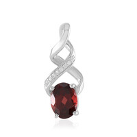 Indian Garnet Silver Pendant