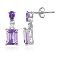 Bolivian Amethyst Silver Earrings