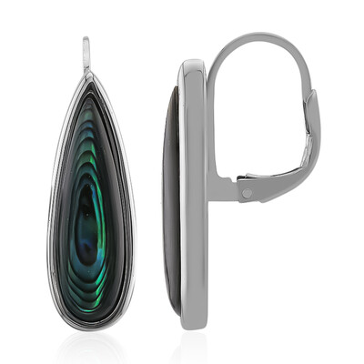 Abalone Shell Silver Earrings (MONOSONO COLLECTION)