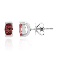 Brazilian Pink Tourmaline Silver Earrings (Pallanova)