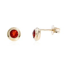 9K Mexican Fire Opal Gold Earrings (CUSTODANA)