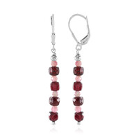 Mozambique Garnet Silver Earrings