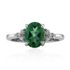 Butterfly Green Topaz Silver Ring