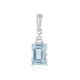 Sky Blue Topaz Silver Pendant