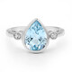 Sky Blue Topaz Silver Ring