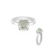 Green Amethyst Silver Ring