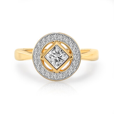 18K IF (D) Diamond Gold Ring (Annette)