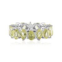 Lemon Quartz Silver Ring