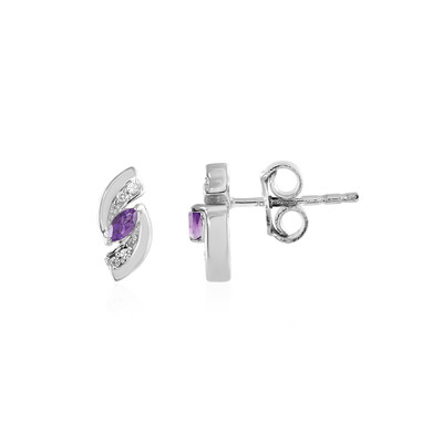 Amethyst Silver Earrings