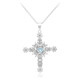 Sky Blue Topaz Silver Necklace