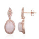 Rose Quartz Silver Earrings