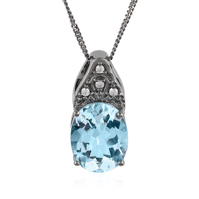 Sky Blue Topaz Silver Necklace